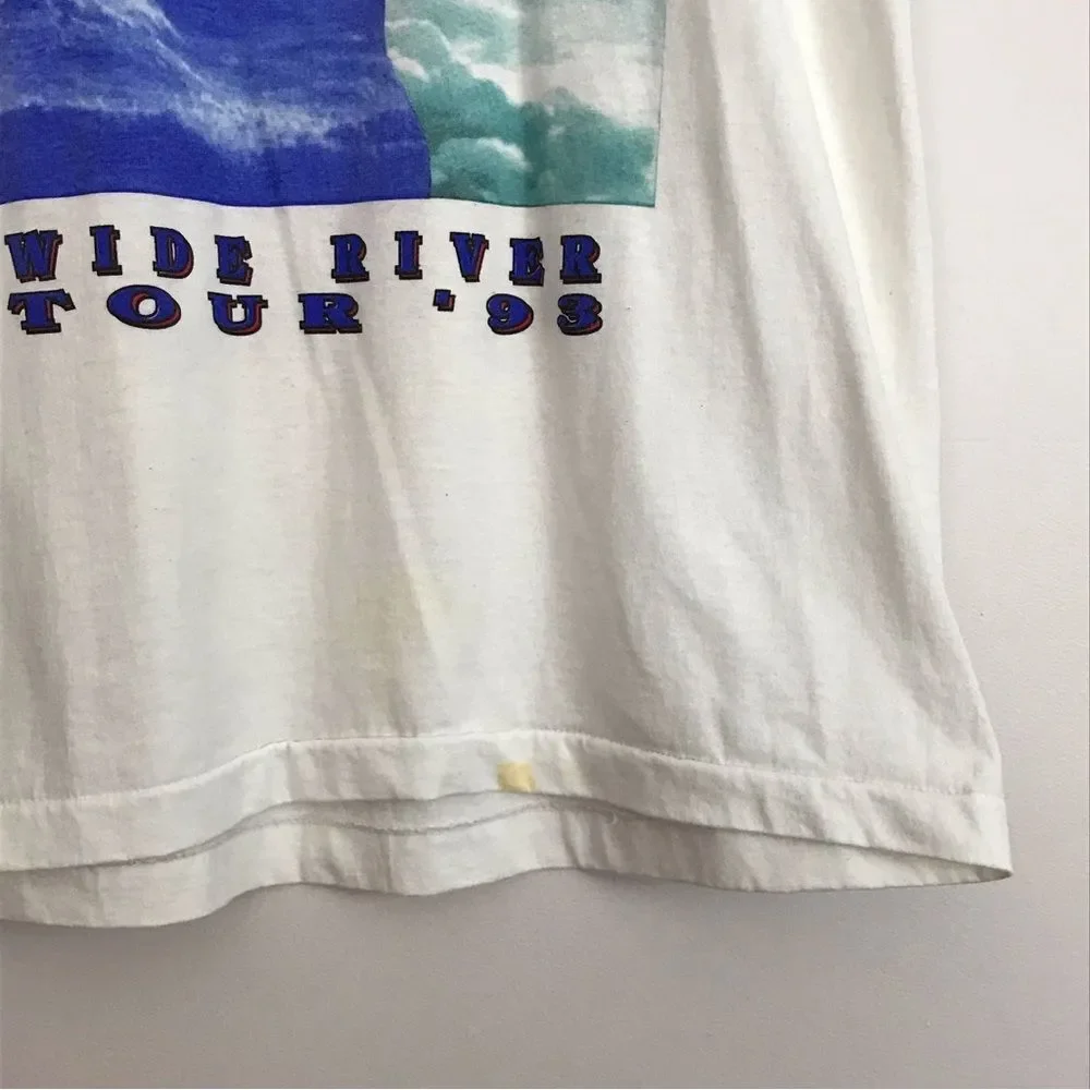 Vintage Steve Miller Band 1993 Wide River Tour 90s White Tshirt Mens Sz Large